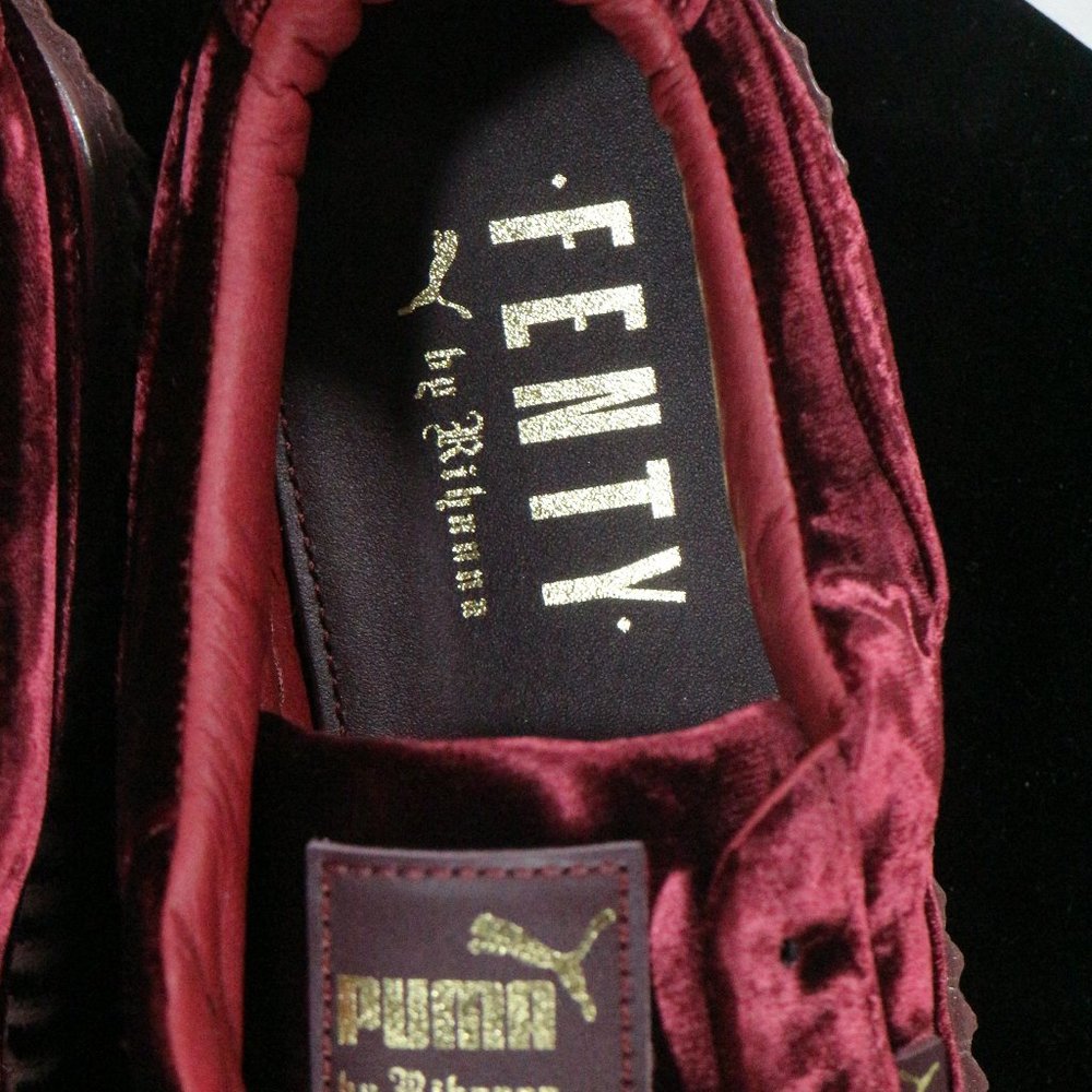 FENTY x PUMA Rihanna Creeper Burgundy Sneakers Sz 10 US Men 11.5 Wmn - Picture 12 of 16